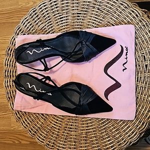 Nina Pointed Toe Sling back Women's Heels, Size: 8